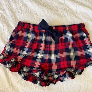 Aerie flannel pajama short shorts